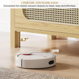 DWVO Natural Rattan 7 Drawer Dressers - Oak Wooden Dresser Chest of Drawers with Golden Handles - Modern Large Closet Boho Dressers Storage Cabinet for Living Room/Hallway/Entryway DWVO