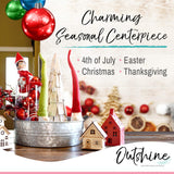 OUTSHINE Galvanized Metal Tray for Storage and Farmhouse Decor | Decorative Tray for Coffee Table, Kitchen, Bathroom, Pantry, Wedding, Christmas, Easter OUTSHINE