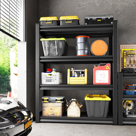 Huhaneon Garage Shelves Heavy Duty - 40''W 2,000Lbs Metal Adjustable Storage Shelving Rack Units for Warehouse Basement Pantry Kitchen 40" W x 16" D x 66" H 4 Tier Black Huhaneon
