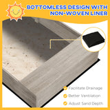 Outsunny Wooden Sandbox, Kids Sand Pit with Liner, Kitchen Design, Sink, Outdoor Children Play Equipment for 3-7 Years Old, 61" x 31.5" x 24", Gray Outsunny