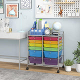 Giantex 12 Drawer Rolling Storage Cart Tools Scrapbook Paper Office School Organizer (Multi-Color) Giantex