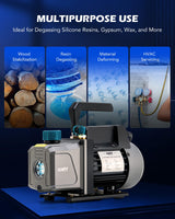 Orion Motor Tech 3 Gal Vacuum Chamber with Pump Kit, 3.5 cfm Vacuum Pump and Chamber Kit with Tempered Glass Lid 5 ft Hose, Vacuum Degassing Chamber Kit for Stabilizing Wood Degassing Silicone Resin Orion Motor Tech