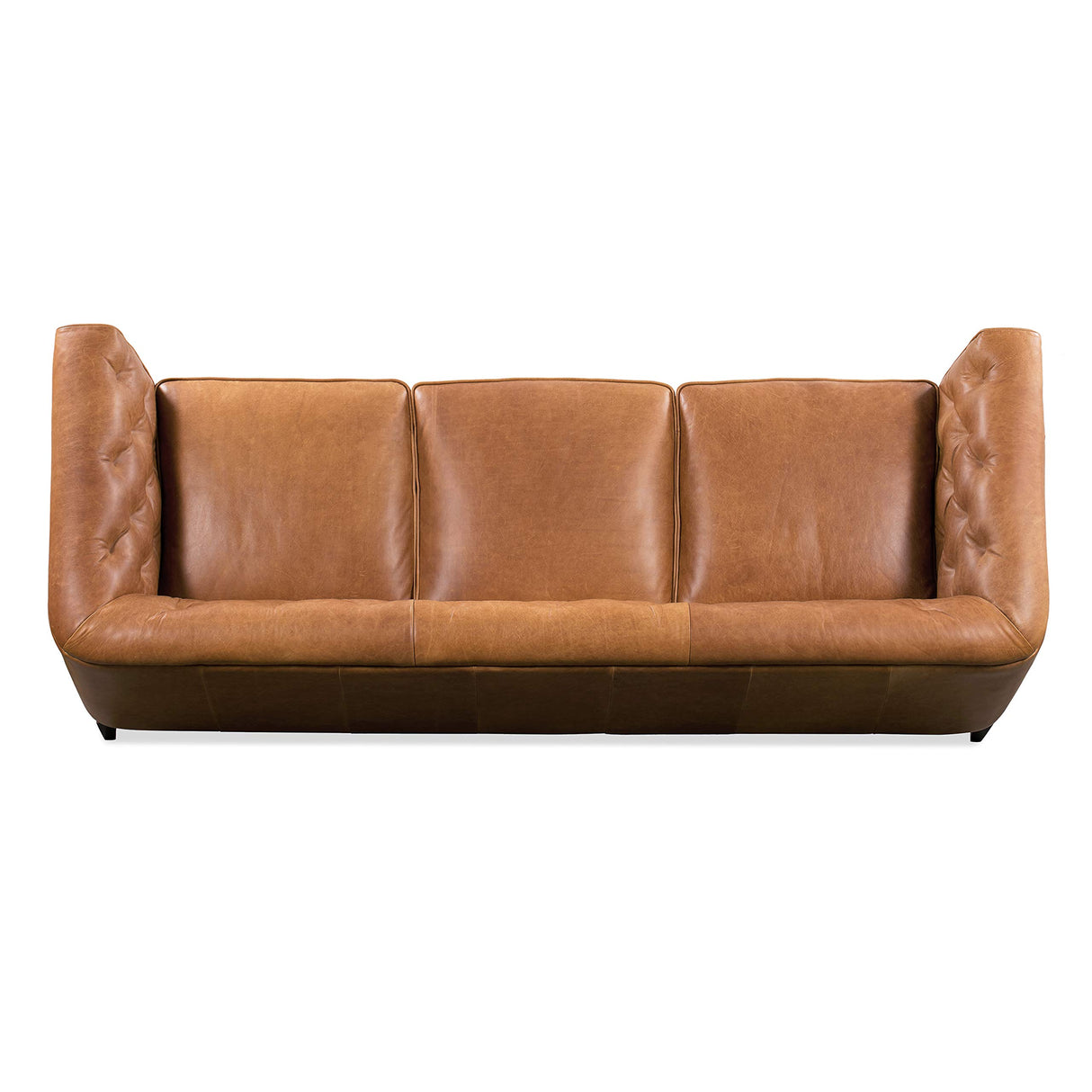 Poly & Bark Essex Leather Couch – 89-Inch Sofa with Tufted Back - Full Grain Leather Couch with Feather-Down Topper On Seating Surfaces – Vintage Pure-Aniline Italian Leather – Cognac Tan POLY & BARK