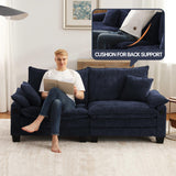 DURASPACE Modular Sectional Sofa 76.8'' Cloud Couch L Shaped Sectional Couches with Movable Ottoman, USB, Comfy Sectionals Sofa for Living Room DURASPACE