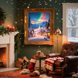 Christmas Paint by Numbers Kits for Adults - Painting by Numbers Kit Snow Scene, Christmas Landscape Adults Paint by Number Kits on Canvas Without Frame Acrylic Paints for Home Wall Decor 16X20 inch ajepon