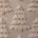 Allorry Christmas Pillow Covers 18 x 18 Set of 2 Xmas Decorations Beige Christmas Tree Pillow Cases Plush Faux Fur Soft Cushion Case for Winter Xmas Holiday Home Bedroom Sofa Decors SY-003-C18 Allorry