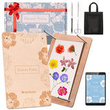 Verbossi Flower Press - Large Flower Press Kit 10.8" x 6.9" - Flower Pressing Kit for Adults & Kids - Pressed Flowers - Plant Press - DIY Flower Pressing - Gifts for Craft Lovers (Wooden) Verbossi