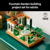 LEGO Icons Fountain Garden Building Set - DIY Kit for Adults, Ages 18+ - Miniature Craft Building Blocks for Home Decor, Display - Gift for Birthday - with Cypress Trees and Grape Vines - 10359 LEGO