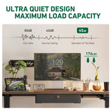 FEZIBO 48 x 24 Inches Standing Desk with Drawer, Adjustable Height Electric Stand up Desk with Storage, Sit Stand Home Office Desk, Ergonomic Computer Desk, Rustic Brown FEZIBO