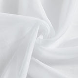 HLC.ME 2 Piece Semi Sheer Voile Window Treatment Curtain Grommet Panels for Bedroom (54" W x 108" L, White) HLC.ME