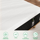 JEEKEA Full Size Mattress, 10 Inch Innerspring Hybrid Mattress in a Box with Memory Foam for Back Pain Relief, Medium Firm Mattress with Motion Isolation & Strong Edge Support JEEKEA