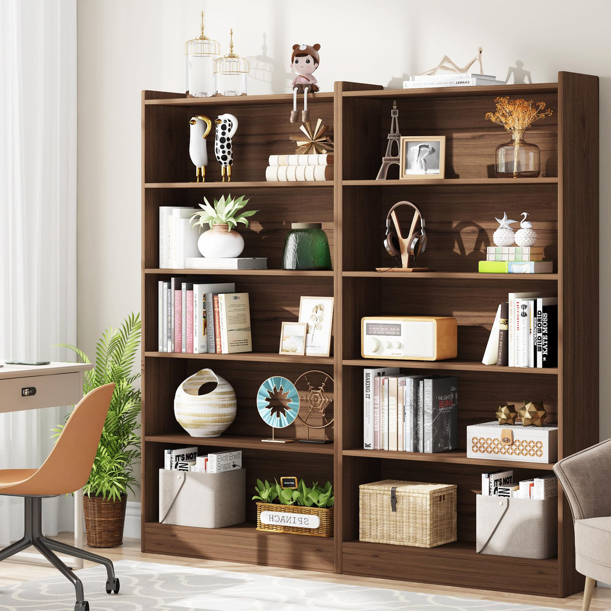 Tribesigns 6-Tier Tall Bookcase with Anti-Dumping Kit - 71-Inch Open Bookshelf for Home and Office Use Tribesigns