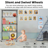 WDT 5 Tier Shelf Shelving Unit with Wheels,Adjustable Metal Shelves for Storage, NSF Wire Shelving Rack,350lbs Loading Capacity Per Shelf Storage Shelves for Kitchen Garage, 36" D x 16" W x 75" H WDT