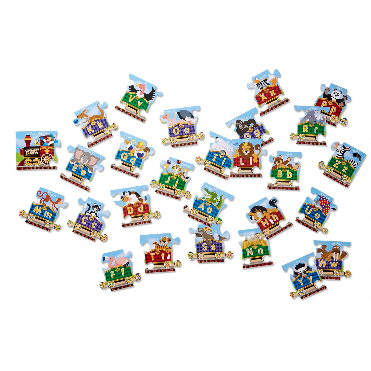 Melissa & Doug Alphabet Express Jumbo Jigsaw Floor Puzzle (27 pcs, 10 feet long) - FSC Certified Melissa & Doug