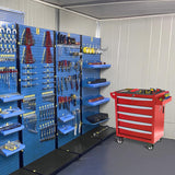 MHEOMTME Rolling Tool Chest with Drawers, Craftsman Tool Box Organizer, Toolbox Cabinet with Keyed Locking System, 5 Drawer Tool Storage Cart on Wheels for Garage, Workshop and Repair Room, Red MHEOMTME