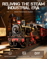 ROBOTIME 3D Puzzles for Adults Wooden Puzzle DIY Model Steampunk Train Kit to Build Wood Craft Kit Toy Hobby Gift Home Decor (Steam Journey) ROBOTIME