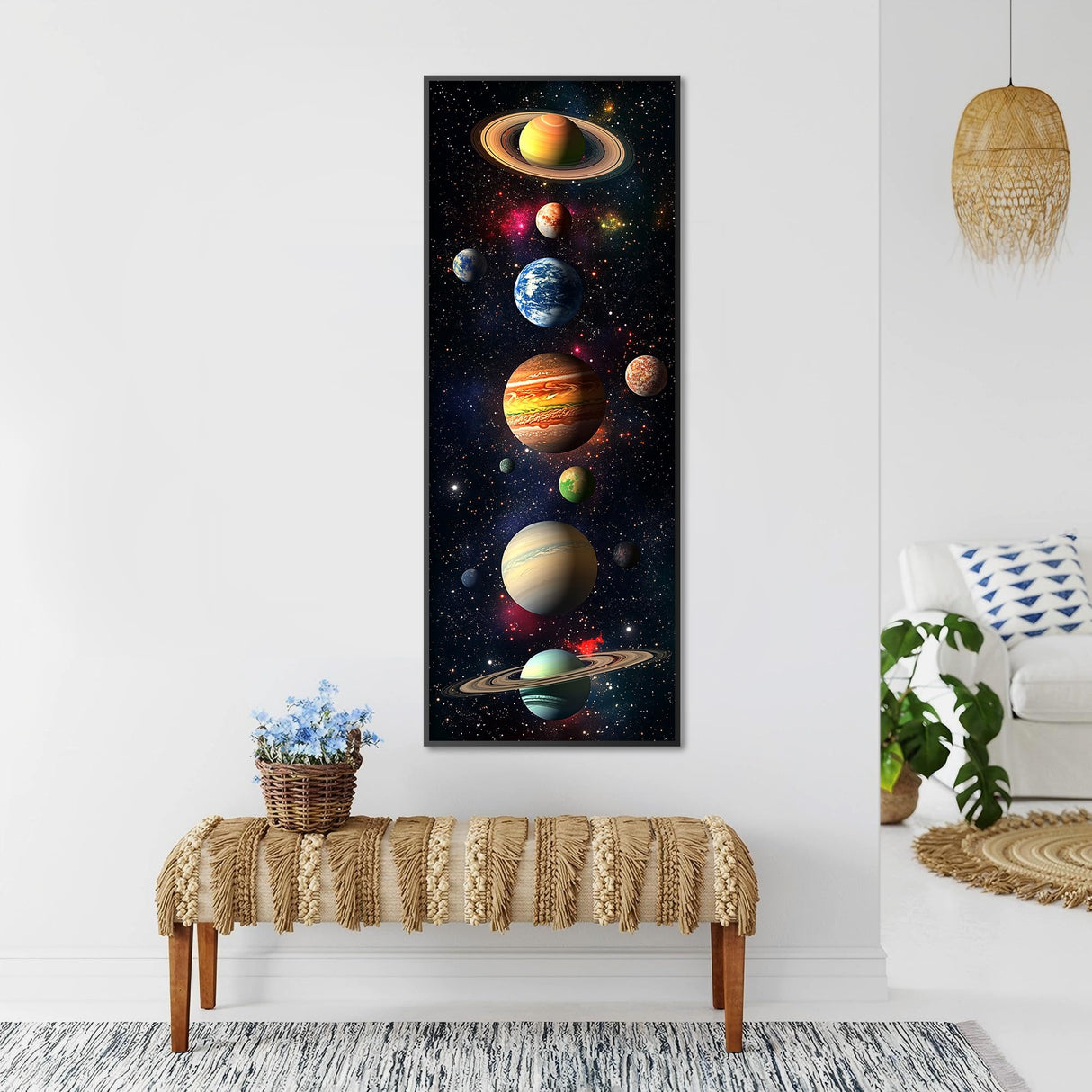 Zariocy 5D Large Diamond Art Kits for Adults Planets Universe, Diamond Painting Art Scenery Round Full Drill Crystal Diamond Embroidery Paintings Arts Craft for Home Office Wall Decor 31.5x11.81 inch Zariocy