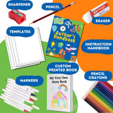 Story Crafters - Book Making Kit for Kids - with Custom Printed Hardcover Storybook - Write Draw a Storybook - Gift for Creative Kids - Novel Writing Starter - Book Maker Drawing Kit - Boys Girls Art Makealaxy