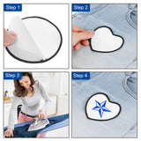 MECCANIXITY 16pcs Sublimation Patch Blank, 10x6cm/3.94x2.36 inch Fabric Iron-on Blank Heat Transfer Repair Patch for DIY Crafts Caps Clothes, White with red Border MECCANIXITY