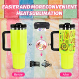 sweet grain 20 Pack 40 oz Neon Tumbler with Handle, Leak Proof Sublimation Tumbler with Lid and Straw, Stainless Steel Vacuum Insulated Travel Mugs for Water, Iced Tea or Coffee sweet grain