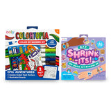 Ooly Colortopia Color by Number Paint Marker Kit & Shrink-Its 24 PC DIY Shrinking Art Bracelet Kit That Creates BFF Bracelets Ooly