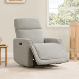 CHITA Electronic Power Recliner Chair Swivel Glider, FSC Certified Modern Nursery Rocking Chair with USB and Type-C Ports, Light Grey CHITA