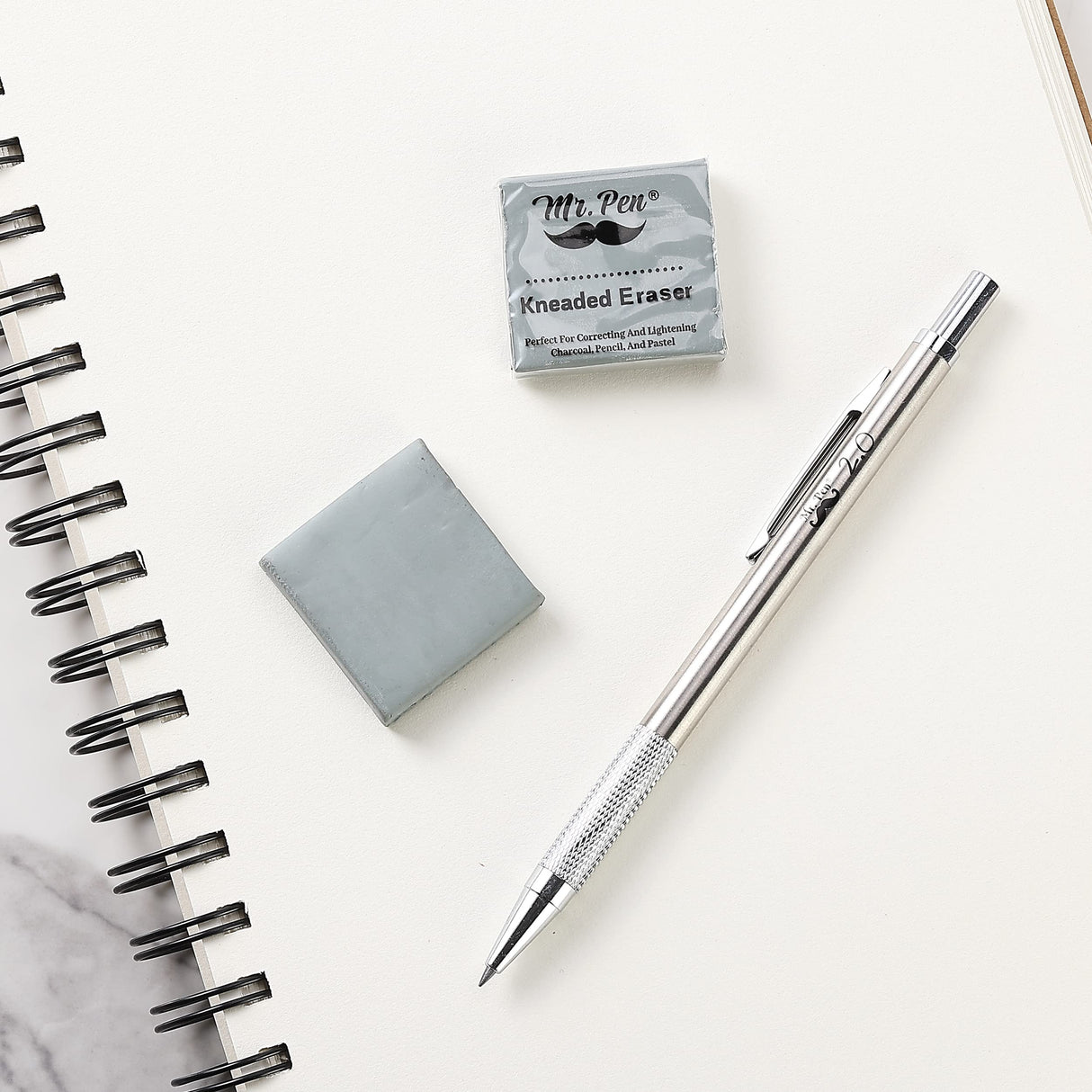 Mr. Pen- Kneaded Eraser, 6 Pack, Grey, Kneaded Erasers for Artists, Art Eraser, Kneadable Erasers, Back to School Supplies Mr. Pen