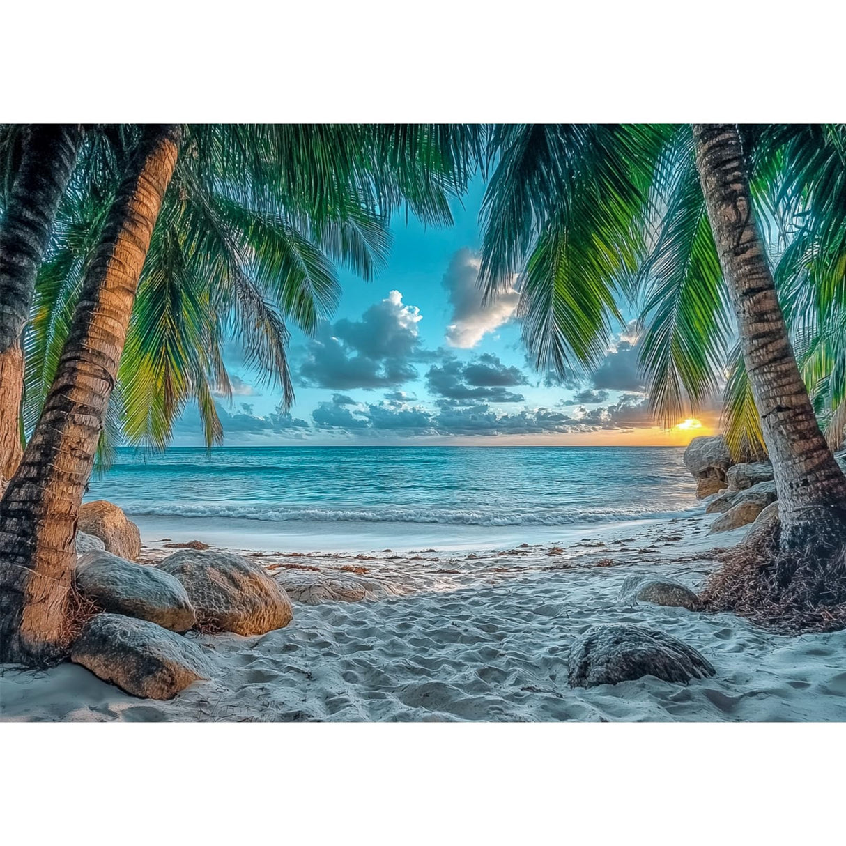 TOSTOG Beach Scenery Diamond Art Kits for Adults, Large Sea Diamond Paintings for Adults, Full Drill Coconut Tree Diamond Art Kits, 5D Diamond Paintings Kit Gem Painting Decoration 12 * 16 Inch. TOSTOG