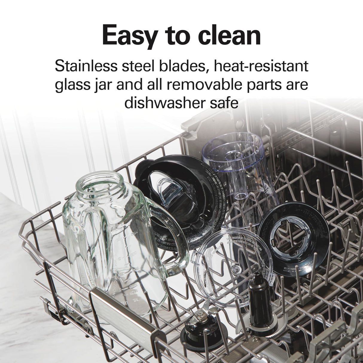 Hamilton Beach Power Elite Blender for Shakes and Smoothies with 3-Cup Vegetable Chopper Mini Food Processor, 40oz Glass Jar, 12 Functions for Puree, Ice Crush, Black and Stainless Steel (58149) Hamilton Beach