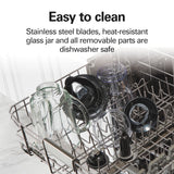 Hamilton Beach Power Elite Blender for Shakes and Smoothies with 3-Cup Vegetable Chopper Mini Food Processor, 40oz Glass Jar, 12 Functions for Puree, Ice Crush, Black and Stainless Steel (58149) Hamilton Beach