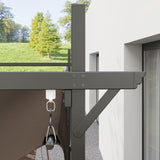 Outsunny 10' x 13' Retractable Pergola Canopy with Stronger Metal Frame, Outdoor Pergola Sun Shade Shelter for Garden, Patio, Backyard, Deck, Brown Outsunny