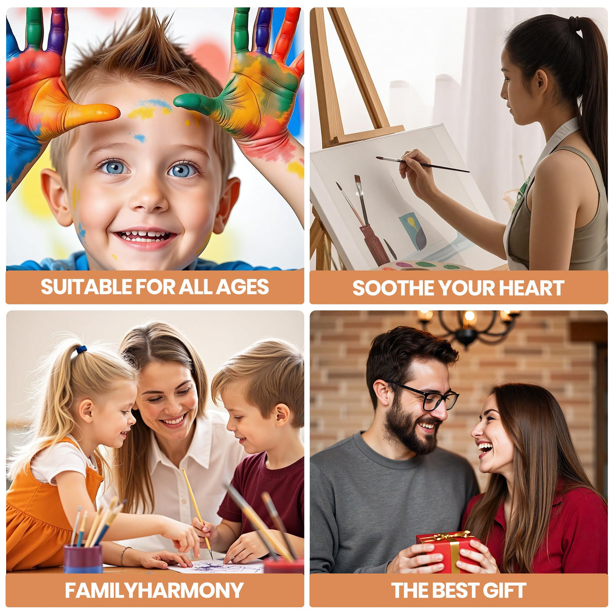 lamplig Paint by Numbers Kit for Kids 4-6,6-8 Famous Scenery Paint by Numbers for 6 Pack 10x14 Inch Painting by Numbers for Kids Ages 8-12 DIY Oil Paint On Canvas Without Frame lamplig