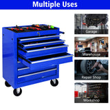 Rolling Tool Chest, 7-Drawer Rolling Tool Box With Interlock System And Wheels For Garage, Warehouse, Workshop, Repair Shop BouPower