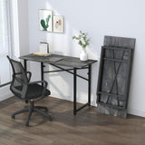 Lutown-Teen Folding Computer Desk 47 inch Writing Gaming Computer Camping Table, No Assembly Required Home Office Desk, Grey Lutown-Teen