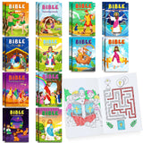 BenLouis 24 Pcs Christian Mini Coloring Books Kids Bible Verse Religious Party Favors Small Activity Books Bulk for Kids Operation Christmas Child Sunday School Goodie Bags Stuffers Gifts Travel BenLouis