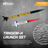 Estes 1469 Tandem X Rocket Launch Set, Prebuilt Beginner Flying-Rocket-Model Set for Ages 10+, Includes Launch Pad System Estes