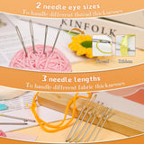 TLKKUE 12 Pcs/3 Sizes Large-Eye Blunt Needles, Stainless Steel Yarn Needle with Needle Threader, Tapestry Needle for Sewing Crochet Knitting Embroidery (Silver) TLKKUE
