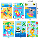 Dvbonike 24Pcs Summer Beach Coloring Books Including Watermelon Pineapple Coconut Flamingo DIY Art Drawing Patterns Pool Birthday Party Favors Gifts Home School Activity Supplies for Kids Boys Girls Dvbonike