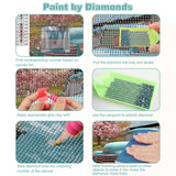 CEOVR Truck Diamond Painting Kits, Truck Flower Diamond Art Dots for Adults 5D Full Drill DIY Gem Art for Beginner, Adult Crafts Kits Arts and Crafts Wall Decor for Home Office 12x12in CEOVR