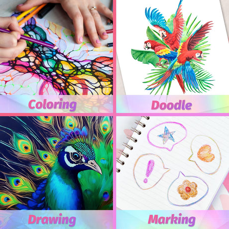 Yangmei 12 Colors Rainbow Pencils, Easter Basket Stuffers for Teens, Gifts for Teens Girl Stuff, Art Supplies for Kids 9-12, Gifts for 5-12 Year Old Girl, Arts and Crafts for Kids Ages 8-12 Yangmei
