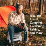 Handy Laundry Folding Lightweight Step Stool is Sturdy Enough to Support Adults and Safe Enough for Kids. Opens Easy with One Flip. Great for Kitchen, Bathroom or Bedroom. (White) Handy Laundry