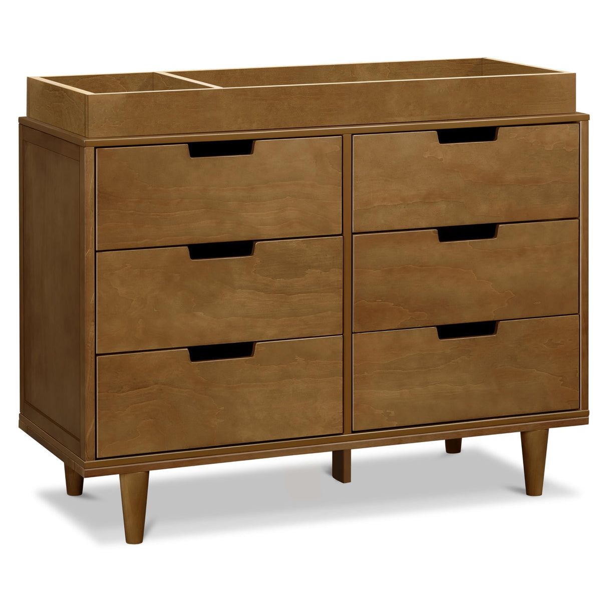 DaVinci Marley 6-Drawer Dresser - Baby Dresser for Nursery - Kids Bedroom Furniture - Double Chest of Drawers for Toddler Boys and Girls - Versatile Wood Dresser for Living Room, Hallway - Walnut DaVinci