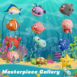 Air Dry Modeling Clay for Kids - Ocean Adventure, 12 Boxes Clay Kit with 9 Tools & Tutorials, Soft DIY Craft Kit for Art Projects, Creative Gift for Boys & Girls Ages 3+ Dufvrpe