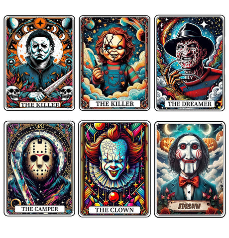 WUDWL 6 Pack Halloween Diamond Art Kits for Adults Beginners,Horror Diamond Painting Kits for Adults,5D Full Drill DIY Diamond Dot Gem Art Kit Wall Home Decor Arts Craft 12x16 inch WUDWL