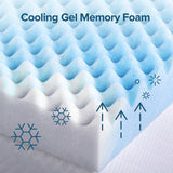 ZINUS 2 Inch Swirl Gel Cooling Memory Foam Mattress Topper, Smaller, More Convenient WonderBox Packaging, Cooling, Airflow Design, CertiPUR-US Certified, King Zinus