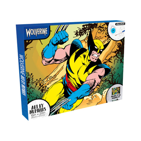 AQUARIUS Wolverine Art by Numbers- Art by Numbers - 16 x 20 inches Marvel Deadpool Themed Paint by Number for Adults & Kids - DIY Color by Number Paint Kit for Beginner - Officially Licensed AQUARIUS