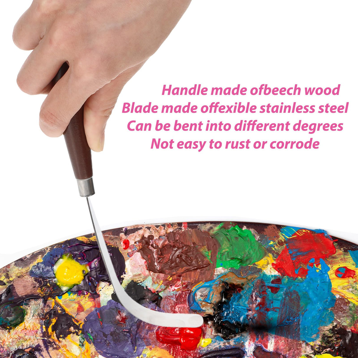 Palette Knife Set, 27Pcs Palette Knives Stainless Steel Art Paint Knife Professional Paint Spatula Painting Knife with Wood Handle for Oil Painting Acrylic Color Mixing and Texturing DIVINA VITAE