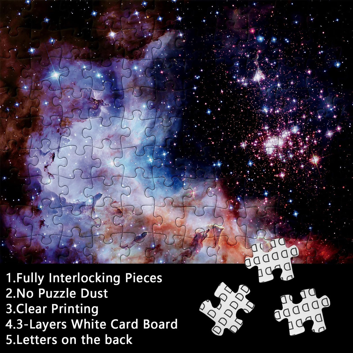 BUHAH Galaxy Jigsaw Puzzles Space Puzzle 1000 Pieces for Adults Solar System Jigsaw Puzzle Universe Puzzles Hubble Messier 2 Planet Star Nebula Picture Puzzles as Family Decorate BUAHA