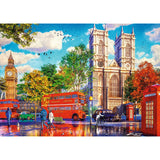 Trefl View of London 1000 Jigsaw Puzzle Premium Plus Tea Time 27"x19" A Series of Painted Nostalgic Pictures, Perfect Matching of Elements, for Adults and Children from 12 Years Old Trefl