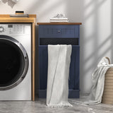 Betterhood Tilt Out Trash Cabinet 10 Gallon Wooden Free Standing Laundry Sorter Cabinet,Recycling Cabinet with Hideaway Drawer,Tilt Out Trash Cabinet Can Bin Kitchen (Blue) Betterhood